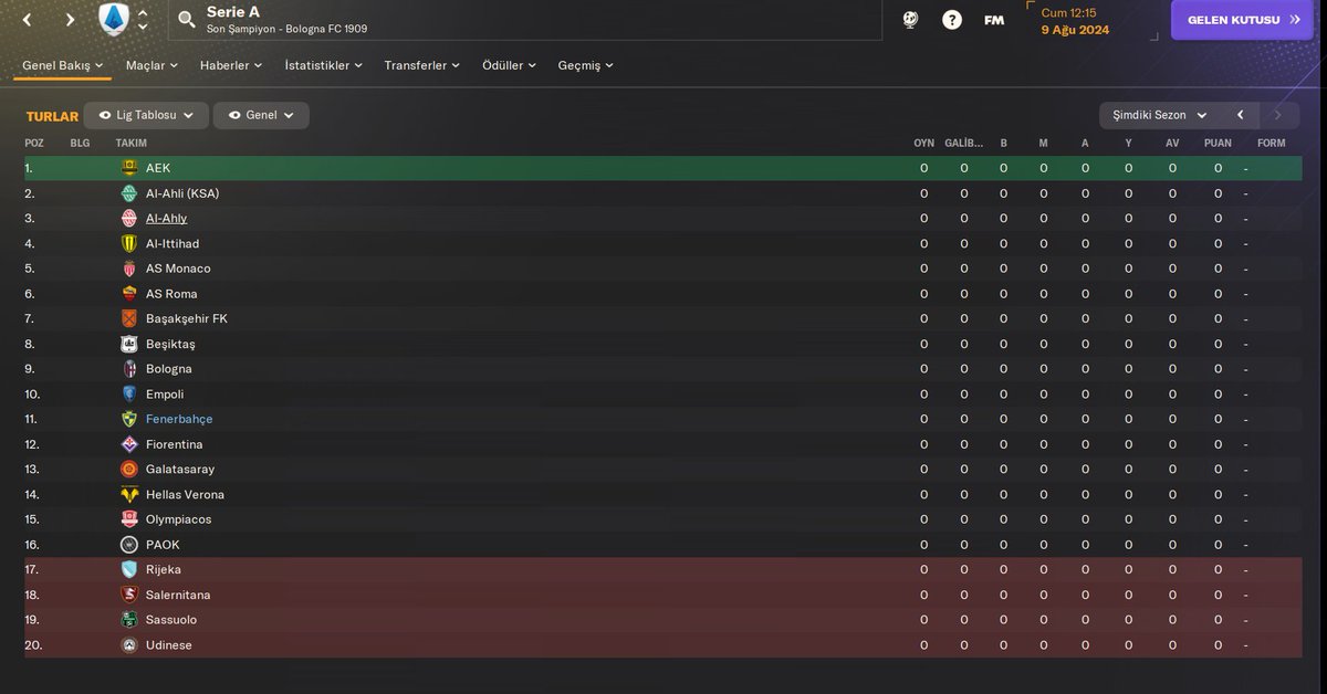 Yeni sezona başlıyoruz. Transferler yapıldı - fırsat transferleri hariç - kadrolar kuruldu. Umarız geçen sezondan farklı bir sezon olur bizim için. Yenilenmiş kadromuz Ağustos ayı sonunda paylaşılacaktır.