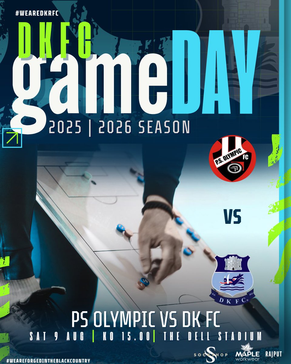 Dudley Kingswinford RFC (@dkrugbyclub) on Twitter photo ⚡ It’s GAME DAY…
No home comforts today - the boys are on the road for their first away clash of the season! 💪
📅 Sat 9 Aug
🆚 PS Olympic
📍 The Dell
⏰ KO: 3pm
Go well boys! 🚀
#weArsDKFC #weareforgedintheblackcountry <a href="/DKFootballClub/">Dudley Kingswinford FC</a> <a href="/mapleworkwear/">Maple Workwear</a> <a href="/sockshopuk/">SOCKSHOP</a> ⚡ It’s GAME DAY…
No home comforts today - the boys are on the road for their first away clash of the season! 💪
📅 Sat 9 Aug
🆚 PS Olympic
📍 The Dell
⏰ KO: 3pm
Go well boys! 🚀
#weArsDKFC #weareforgedintheblackcountry <a href="/DKFootballClub/">Dudley Kingswinford FC</a> <a href="/mapleworkwear/">Maple Workwear</a> <a href="/sockshopuk/">SOCKSHOP</a>
