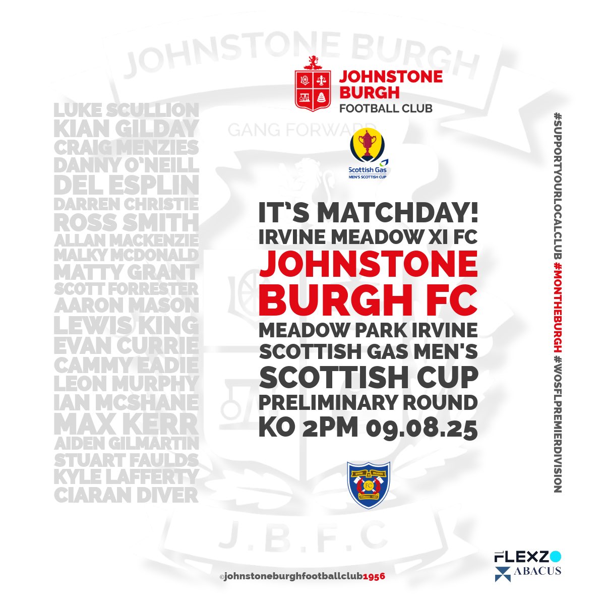 It’s MATCHDAY!
Our very first venture into THE SCOTTISH CUP!
Meadow Park in Irvine is our destination … 
…with 2PM KO.
Entry is £12/£8 
#montheburgh #ScottishCup 🇦🇹
<a href="/FlexzoAi/">Flexzo Ai</a> <a href="/AbacusValves/">Abacus Valves</a>