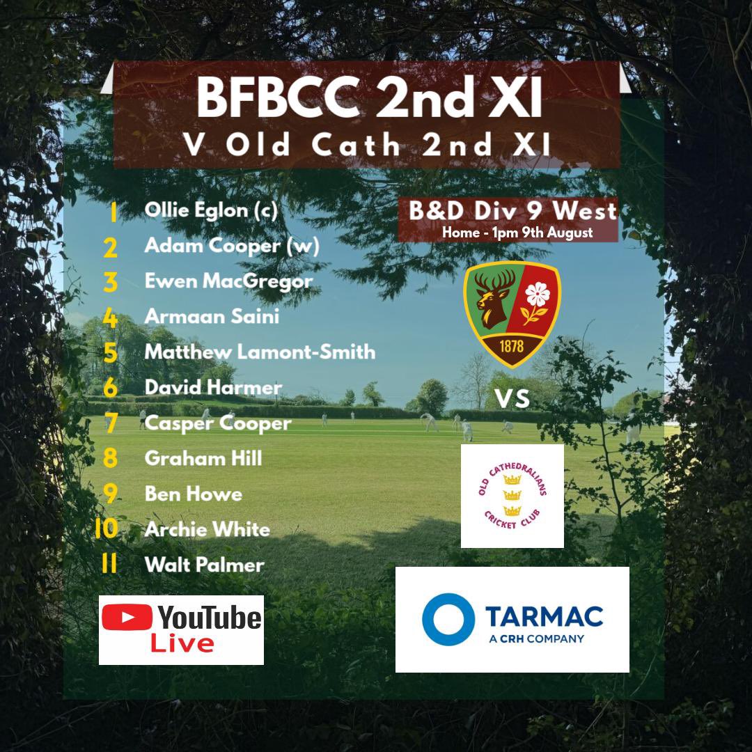 Backwell Flax Bourton CC (@bfbcc) on Twitter photo The teams for game week 15 in the <a href="/BandDCricket/">Bristol & District Cricket</a> leagues
1st XI away at <a href="/FrenchayCC/">Frenchay CC</a>
2nd XI entertain #OldCathedrelians in a top of the table fixture at #Flaxmead
#GoWell
#UpTheFlax The teams for game week 15 in the <a href="/BandDCricket/">Bristol & District Cricket</a> leagues
1st XI away at <a href="/FrenchayCC/">Frenchay CC</a>
2nd XI entertain #OldCathedrelians in a top of the table fixture at #Flaxmead
#GoWell
#UpTheFlax