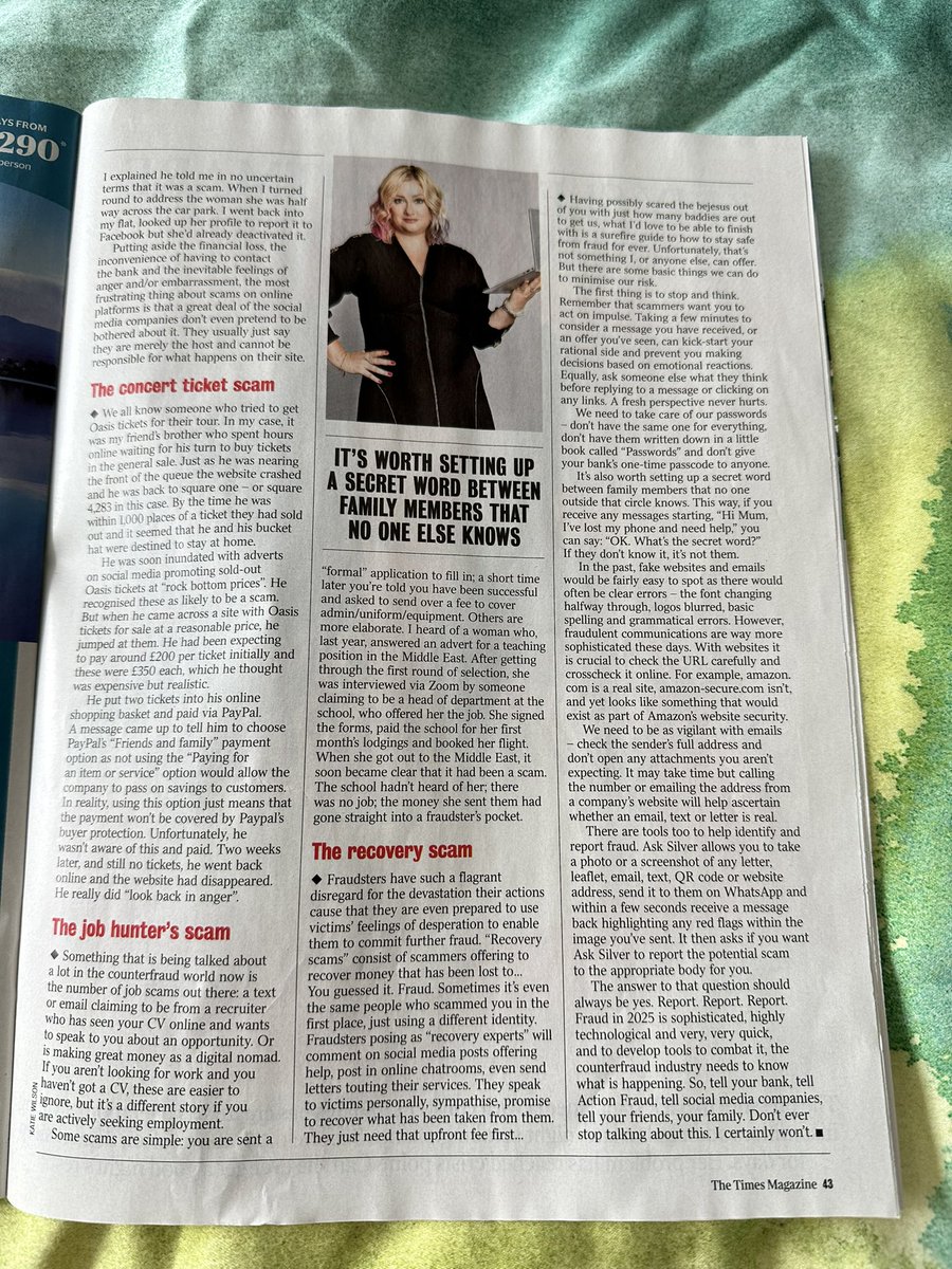 Becky Holmes hates spinach (@deathtospinach) on Twitter photo My piece about scams in <a href="/TimesMagazine/">Times Magazine</a> got FIVE PAGES today!!
I really hope a lot of readers find it valuable and learn about some of the things to look out for
Keanu would be proud! My piece about scams in <a href="/TimesMagazine/">Times Magazine</a> got FIVE PAGES today!!
I really hope a lot of readers find it valuable and learn about some of the things to look out for
Keanu would be proud!