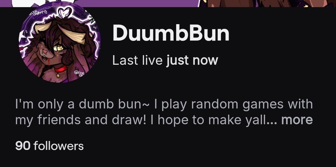 ALSO IM 10 AWAY FROM 100 FOLLOWERS ON TWITCH!!! Idk what to do when I reach that lmfao of yall got any ideas lemme know!!

Thank you all for hanging out with me and I hope to continue to entertain you all along with my friends ♡