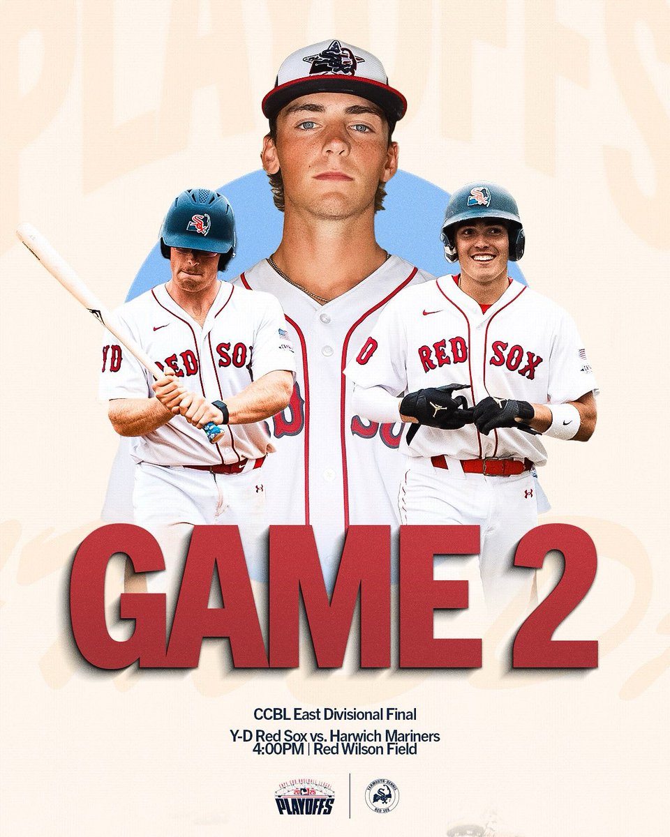 No place like home 👠

🆚: Harwich Mariners 
📍: Red Wilson Field
⏰: 4:00pm | Pregame Show: 3:30 ET
📺: Cape League TV

#ydredsox #ccbl