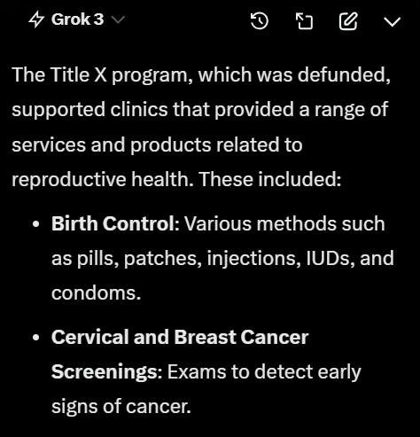 MotownDR's tweet image. #TitleX 

For those of you wondering -- this is what's being defunded.  Even if you have health insurance - if you had a daughter away at school who took advantage of services at clinics, you might want to tell her all she's losing - and what may not be available any longer.