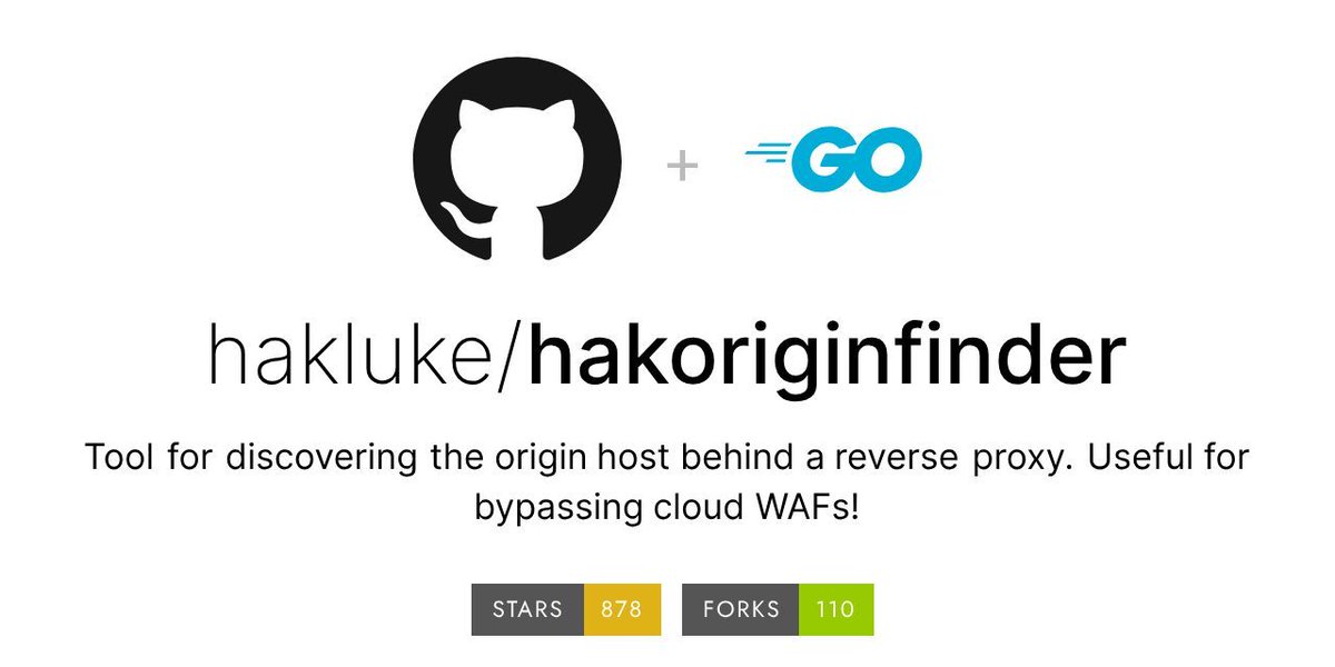 Hakoriginfinder by <a href="/hakluke/">Luke Stephens (hakluke)</a> is a simple tool to quickly identify the origin hosts of targets behind firewalls, CDNs, and other types of reverse proxies! 🤠 

🔗 github.com/hakluke/hakori…