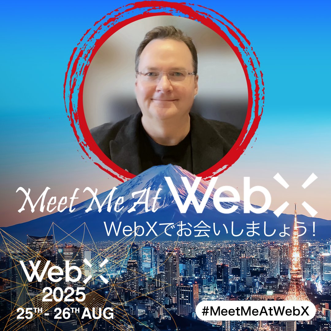 Looking forward to seeing old friends and new at Tokyo WebX! #crypto #security #ai