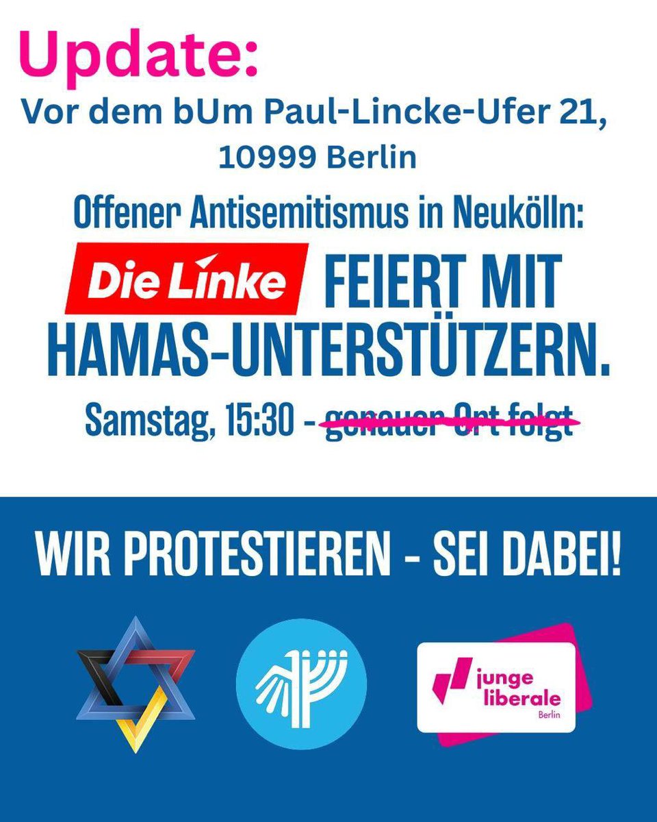 🟡 Update für heute. Wir protestieren. Sei dabei.