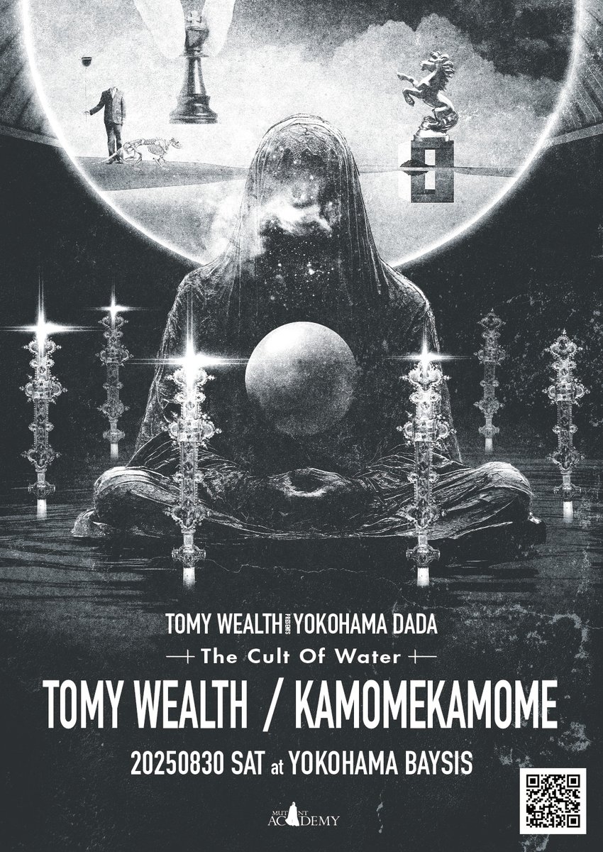 BAYSISYOKOHAMA's tweet image. 【限定予約受付開始！】
8/30(土)
Tomy Wealth presents YOKOHAMA DADA
-The Cult Of Water-

開場16:30 開演17:00
前売4000円(2D代別)

Tomy Wealth
Kamomekamome

物販スペース解放につき限定予約受付を開始しました！
お予約はお早めに！
〈チケット予約〉
tiget.net/events/421347