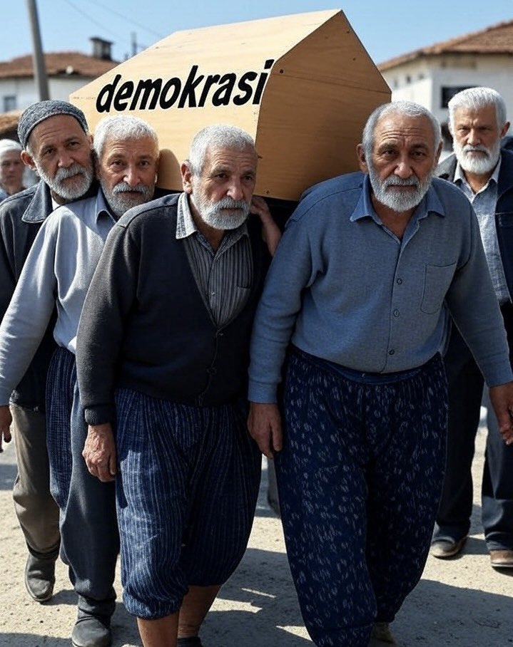 -Demokrasi öldü, nasıl bilirdiniz?

+Tanışmak kısmet olmadı hiç.