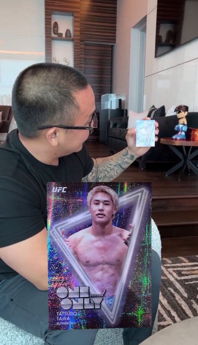 平良達郎選手のTOPPSカードがダナから「That’s a nice card❗️✨✨✨」を頂きました