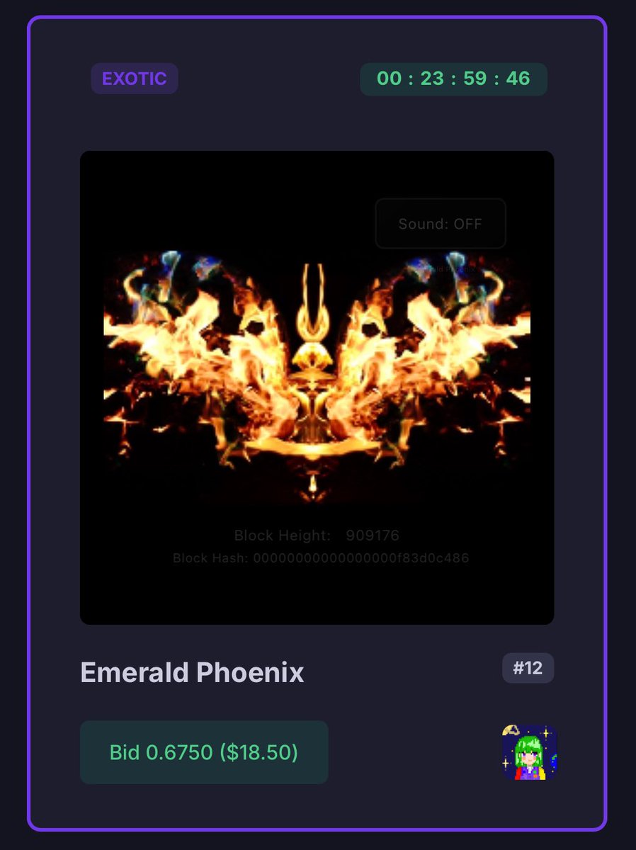 bon1228's tweet photo. I am now participating in the auction!
Join the Flame Auction!🔥
#Zoide
#PHOENIXVISION https://t.co/GKLhDufQYF