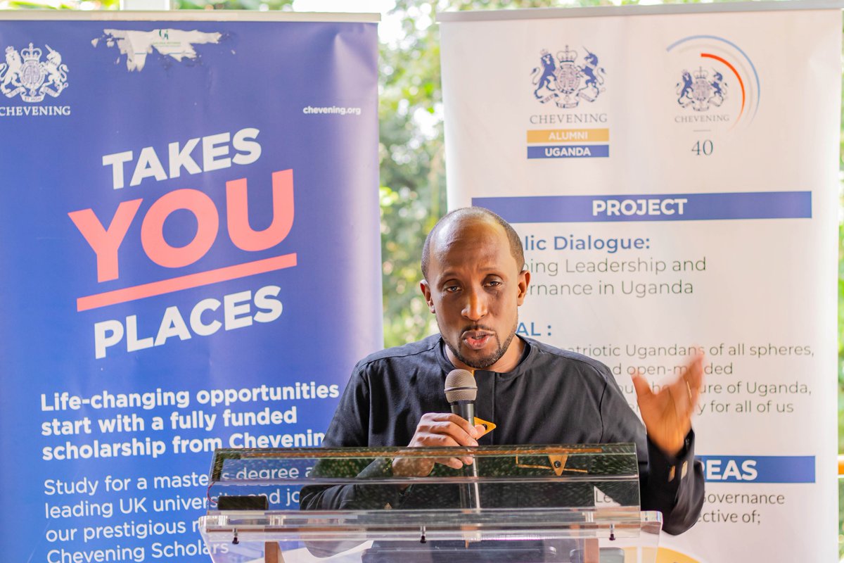 CheveningUganda's tweet photo. At our recent 5th AGM, held at the residence of the British High Commissioner, we had the honour of hosting @PhillipKarugaba, one of Uganda's top lawyers, as our keynote speaker.

He challenged us on leadership and governance @UKinUganda @LisaJChesney @CheveningFCDO https://t.co/XNkQNhFiDn