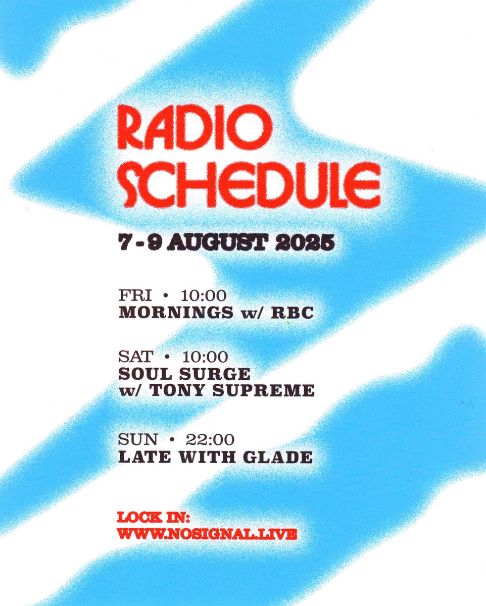 No Signal (@theresnosignall) on Twitter photo good morning! live rn on No Signal Radio its Soul Surge with <a href="/TonySupremeuk/">Your Local Soul Man</a>โฆ the best soundtrack for your saturday morning.
#np 4ever - dayo bello
tap in: nosignal.live good morning! live rn on No Signal Radio its Soul Surge with <a href="/TonySupremeuk/">Your Local Soul Man</a>โฆ the best soundtrack for your saturday morning.
#np 4ever - dayo bello
tap in: nosignal.live