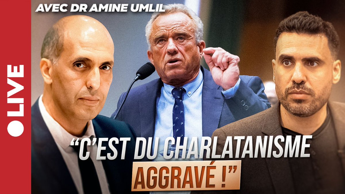 idrissaberkane's tweet photo. "Les Pires Charlatans sont chez Big Pharma!" 

On analyse ce soir en direct à 19h avec le Dr. @amine_umlil les dernières positions courageuses de @RFKJr_Official contre les crimes pharmaceutiques et les technologies ARNm aux USA

https://t.co/hgb2P0ZLYw https://t.co/7TO6YX85Yz