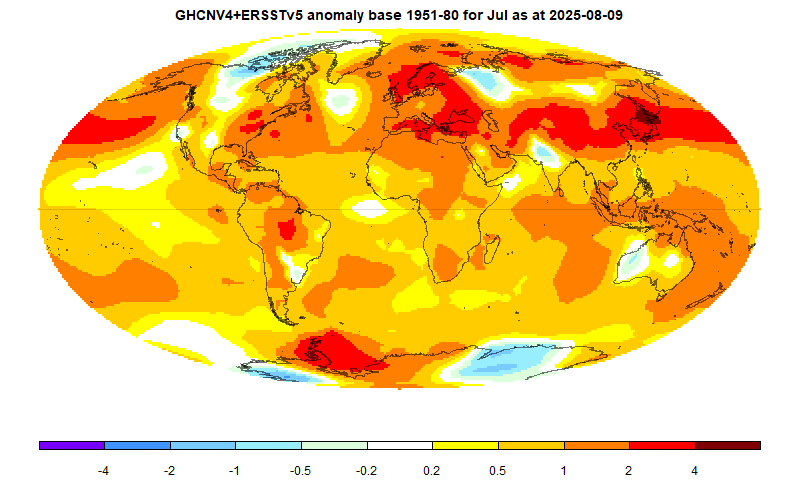 moyhu: July global surface TempLS down 0.011°C from June. 
Third warmest JUly in the record, after 2023 and 2024

moyhu.blogspot.com/2025/08/july-g… via <a href="/nstokesvic/">Nick Stokes</a>