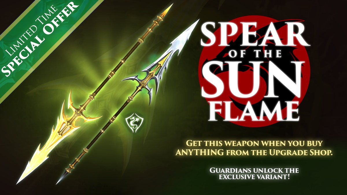 🥩 Imagine making ChickenCow Steak Kebabs with this thing! Mmmmmm 🤤 
You can get August’s Spear of the Sun Flame when you make ~any~ purchase in AQ3D. And, if ya go Guardian, you'll also unlock the Aura Spear + a house display version!
aq3d.com/news/august-20…