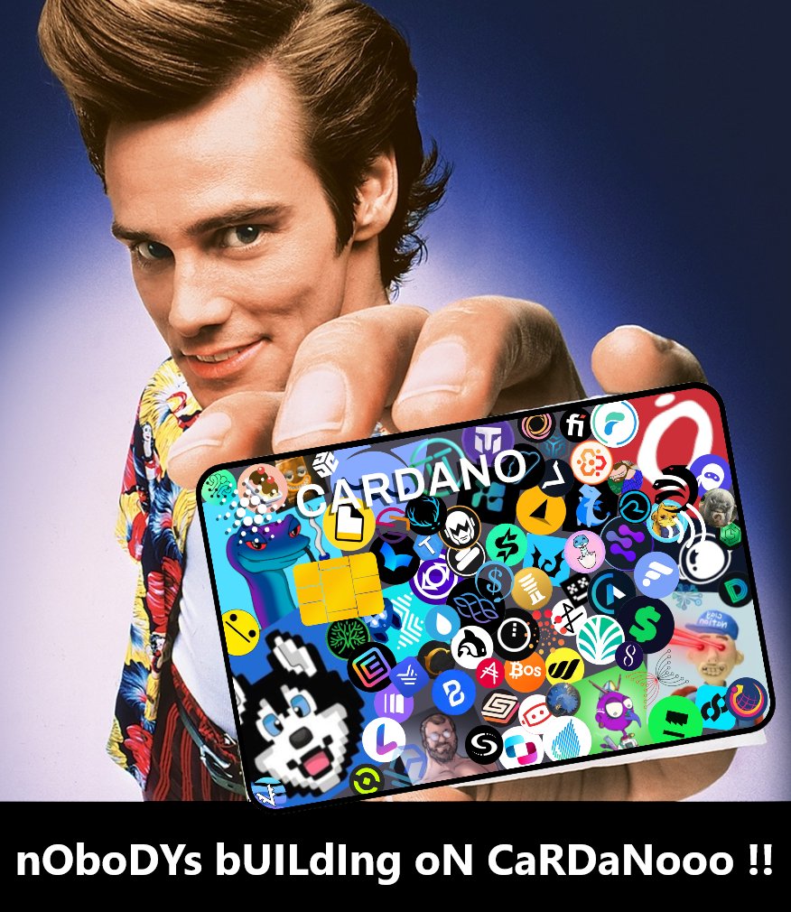 <a href="/thecardanocard/">Cardano Card 💳</a>  but nobody is building on Cardano.