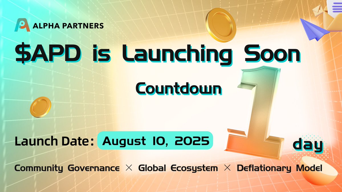 APalphalabs's tweet photo. 🚀 Just 1 Day to Go!
APDAO DApp launches tomorrow!
Join the global community to build a truly decentralized future together.
📅 Launch Date: August 10, 2025
🌐 Community Governance × Global Ecosystem × Circulation Model
#APDAO #APWeb3 #Decentralization #GlobalEcosystem