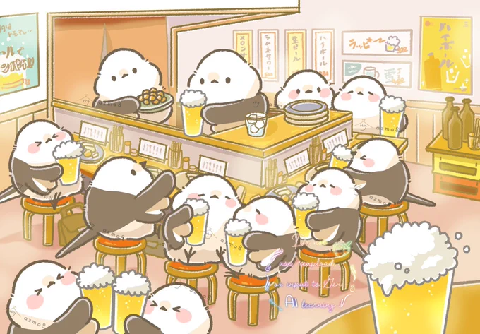 シマエナガをたくさん描いてます #私はこういう絵師です見た絵師全員参加