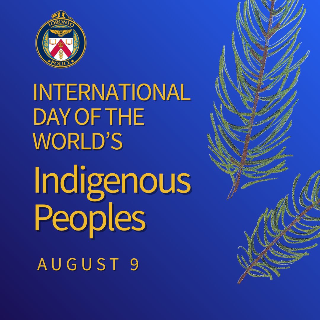 Toronto Police (@torontopolice) on Twitter photo Today we recognize International Day of the World's Indigenous Peoples, celebrating the contributions of Indigenous peoples to culture, knowledge, language, and environmental stewardship. At TPS, we reaffirm our commitment to building trust through respectful and collaborative Today we recognize International Day of the World's Indigenous Peoples, celebrating the contributions of Indigenous peoples to culture, knowledge, language, and environmental stewardship. At TPS, we reaffirm our commitment to building trust through respectful and collaborative