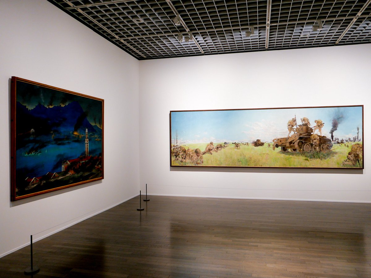 TokyoArtBeat_JP's tweet photo. 「チラシ・図録なし」の戦争画展、その真相とは？ 東京国立近代美術館の担当者に「異例」の対応について聞いた【戦後80年特集】
https://t.co/KSmGIW7rMq
戦争記録画24点を展示する最大規模の「戦争画」展は、なぜ「ひっそり」開催されているのか。戦争画はいまだタブーなのか、同館に取材した。 https://t.co/zY5BNsqSvw