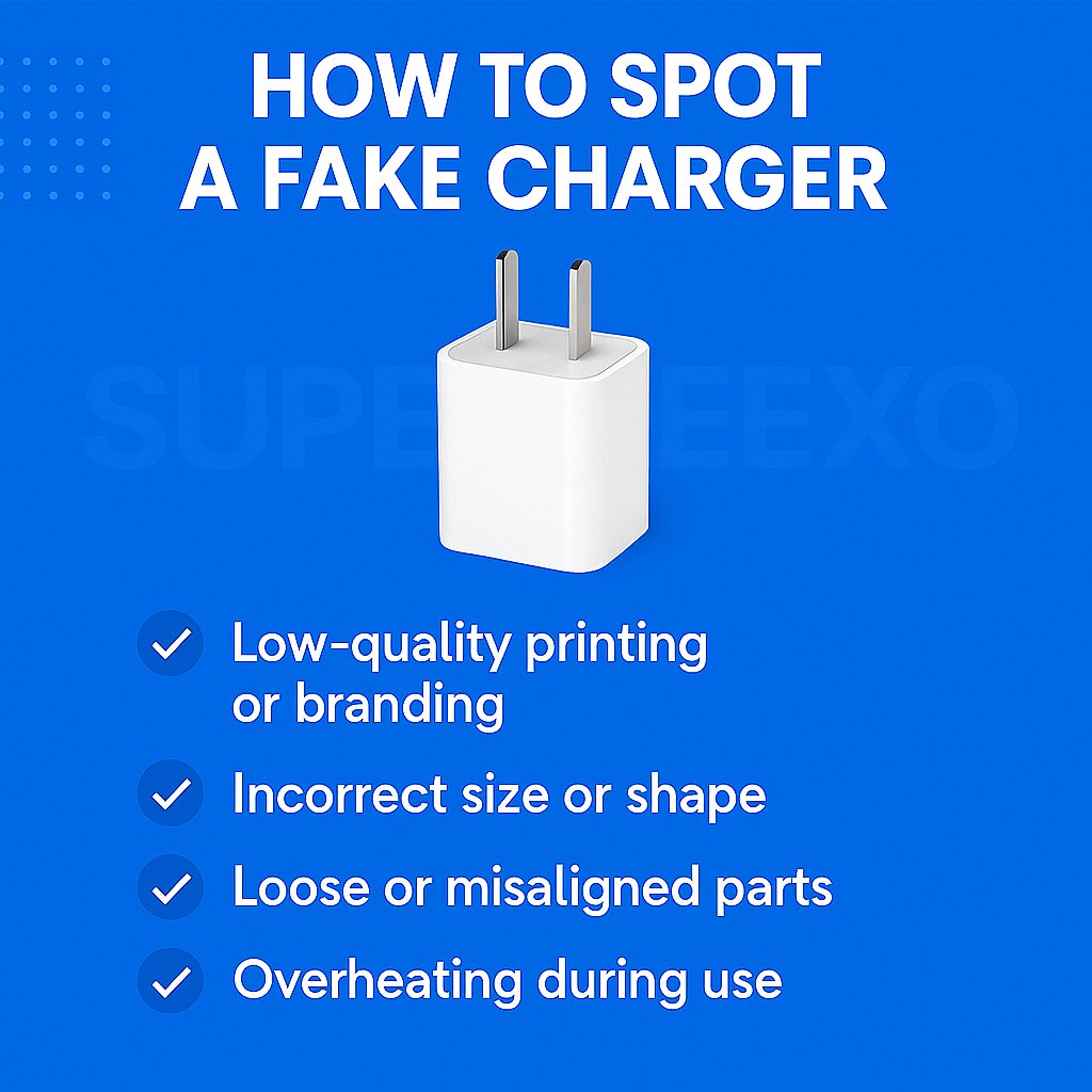 superweexo's tweet photo. How do we spot fake chargers? https://t.co/jHvvqwyS4O