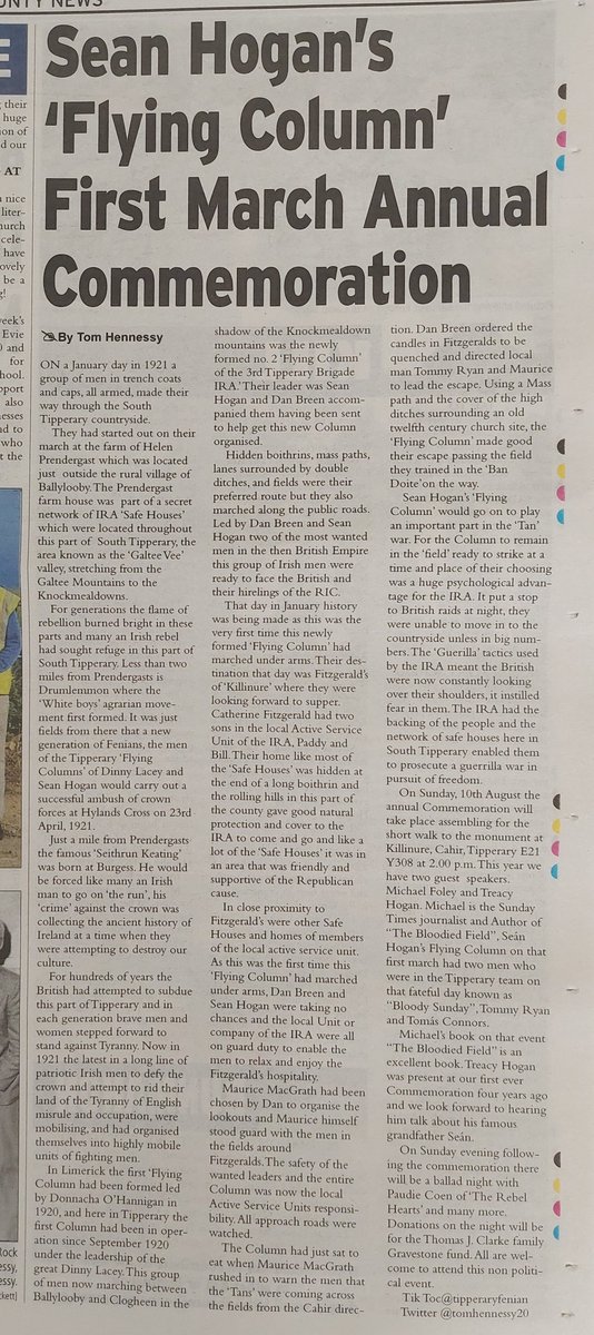 Thanks to 'The Dungarvan Observer' for printing my article. Another great paper👍