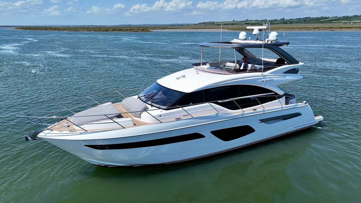NOW SOLD! 2019 Princess F55 at our Essex HQ. Missed out on this beautiful boat? We have an identical 2019 F55 available very soon in Mallorca.Interested? sales@boats.co.uk
