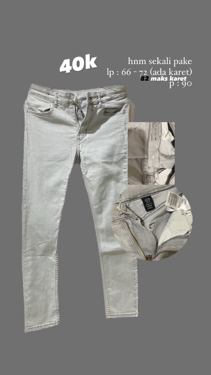 chozoball's tweet photo. SALE!!
- oversize sweater: 40k
- jeans hnm: 25k
- jeans cardinal: 25k
- rok jeans: 35k

*khusus yg co hari ini https://t.co/LdbeCAjfuN