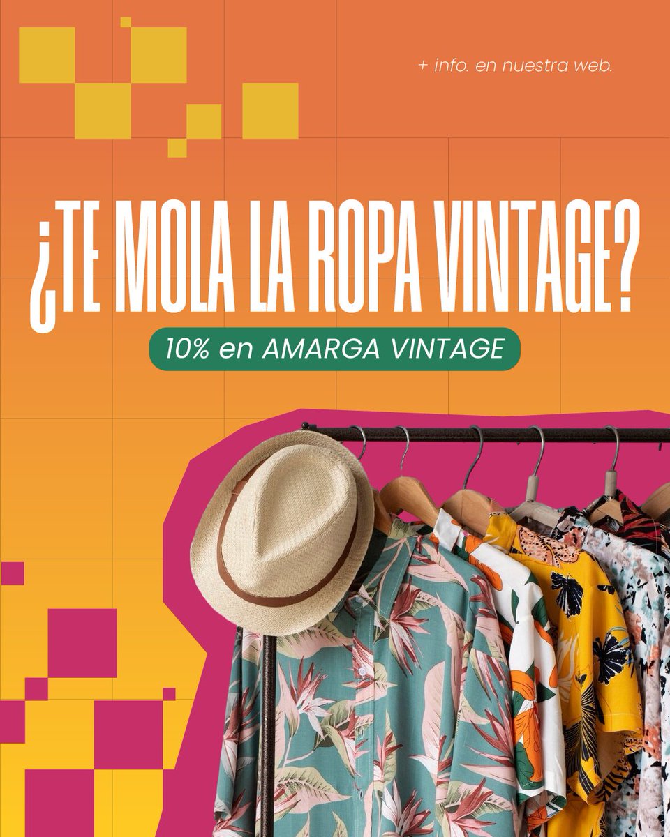 ¿Te va el rollo vintage? 🪩👕

10% de descuento en Amarga Vintage (@amargavintage ) solo por enseñar tu Carné Joven.
Estilo retro, pero precio rebajado. 🧡

👀 Échale un ojo  y no te olvides del Carné 😉

#CarnéJovenCYL #Jovenes #Descuentos #CastillaYLeón  #AmargaVintage