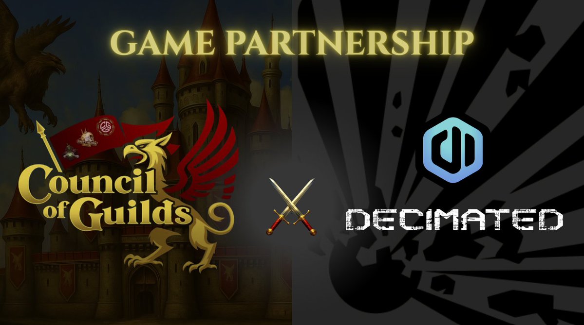 Guilds Council (@councilofguilds) on Twitter photo 🚨 New Partnership Alert! 🚨
We’re teaming up with <a href="/decimated_game/">DECIMATED - Official</a> — the award-winning multiplayer open-world survival game⚔️
🎮 Now available on the Epic Store!
🔥 Free skins + epic prize pools & giveaways exclusively for our network guilds!
Stay tuned....😎 🚨 New Partnership Alert! 🚨
We’re teaming up with <a href="/decimated_game/">DECIMATED - Official</a> — the award-winning multiplayer open-world survival game⚔️
🎮 Now available on the Epic Store!
🔥 Free skins + epic prize pools & giveaways exclusively for our network guilds!
Stay tuned....😎
