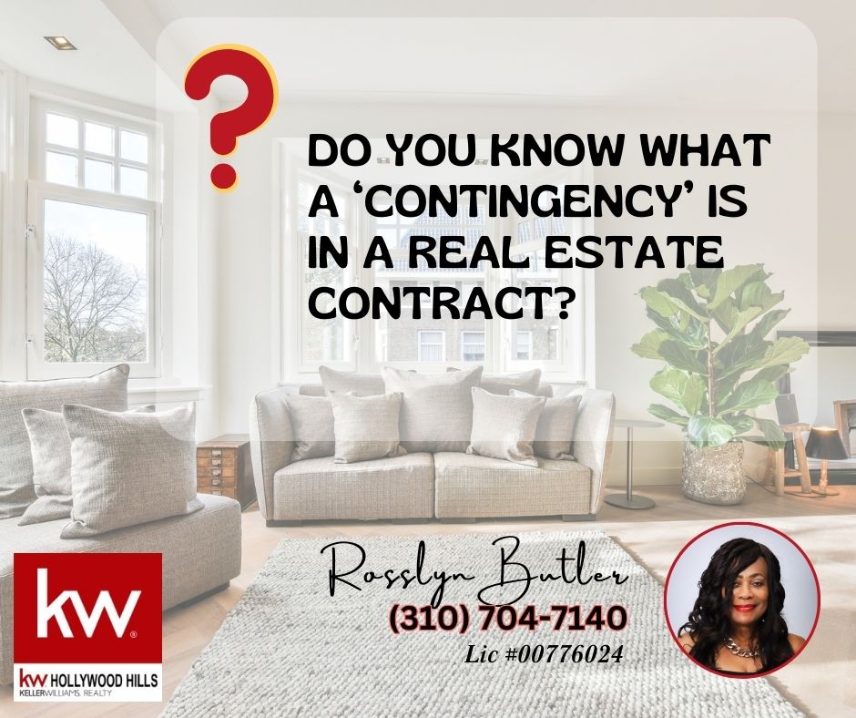 RosslynSells4U's tweet photo. A contingency is a condition that must be met for the sale to proceed, like securing financing or passing a home inspection. ✅🏡📑
✅FREE CONSULTATION: https://t.co/MyHVeKXe7m  
Rosslyn Butler DRE Lic #00776024  
(310) 704-7140 | rbutlerla@gmail.com 

#ContingencyClause https://t.co/fF4Jak7nRY