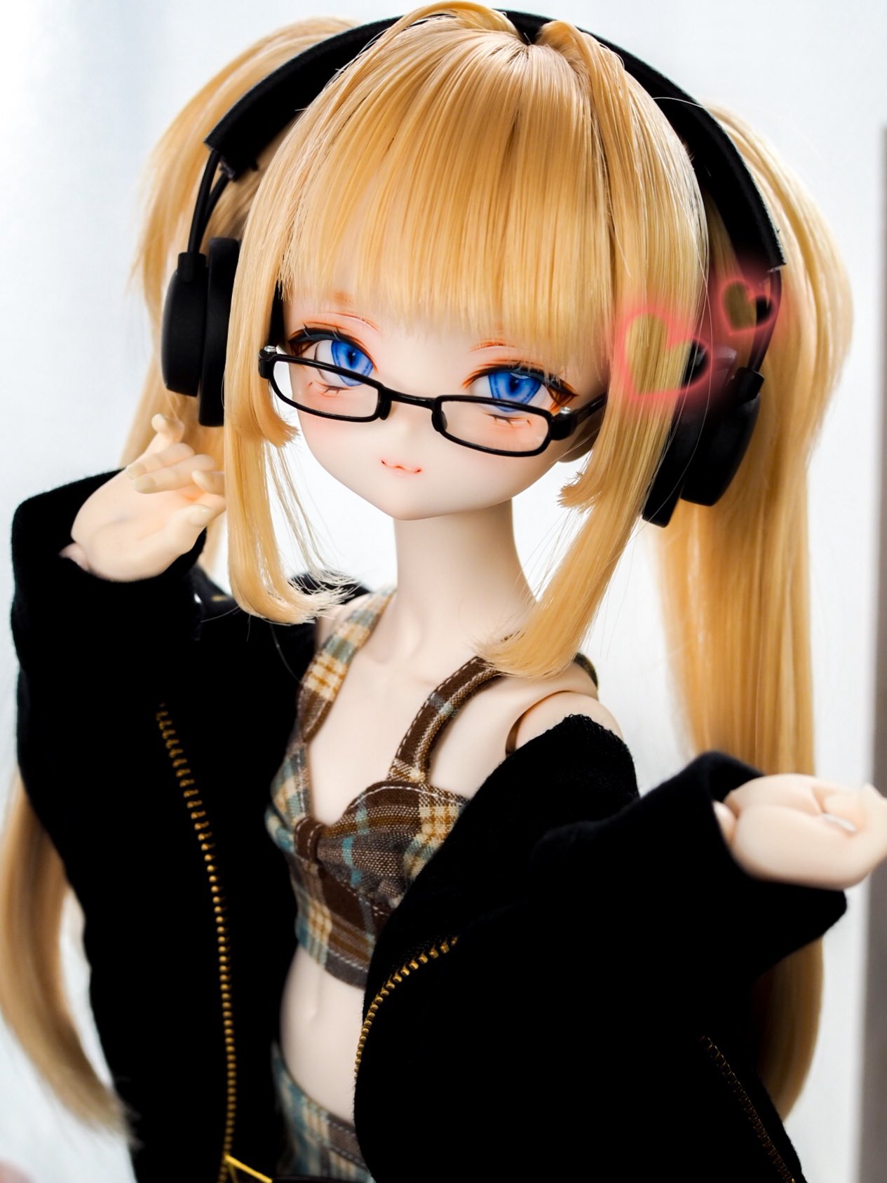 kumi様☻よろしくお願いします⭐︎リボーンドール 🪡HANDCRAFT✂️ I made a pair of 🐈‍⬛猫耳 & しっぽ for