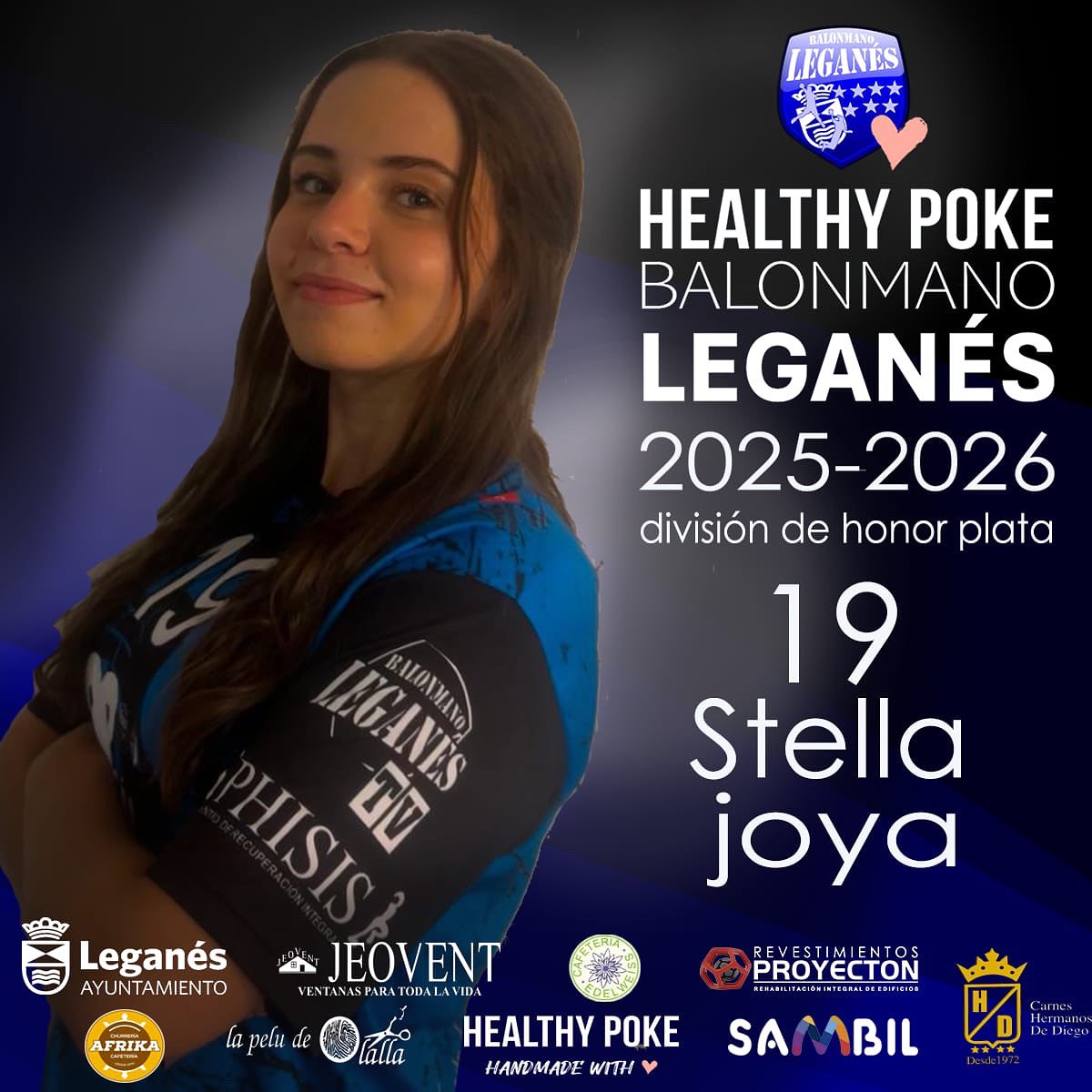 FICHAJE HEALTHY POKE BM LEGANÉS

@stella_lgns, jugadora de nuestro equipo juvenil, ayudará al primer equipo desde los dos extremos para la próxima temporada 👏🏻

#bmleganes #aupalega 🔵⚪️