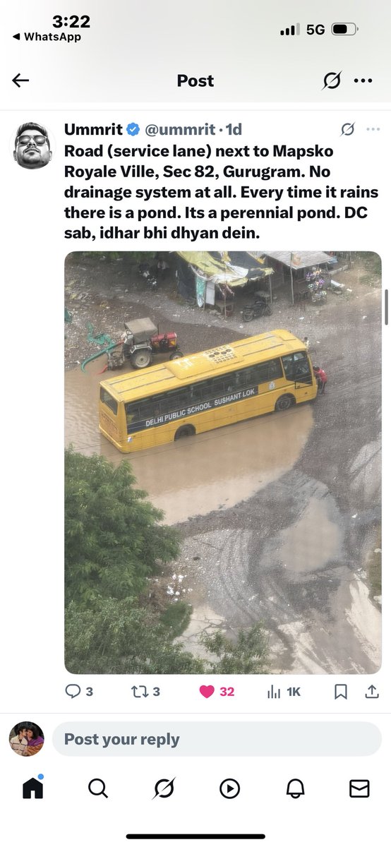 Ruchika Sethi (@sethiruchikat) on Twitter photo और आप कहते है “no major civic issues"
<a href="/mlkhattar/">Manohar Lal</a> ji.
#Gurgaon #Gurugram
<a href="/LokSabhaSectt/">LOK SABHA</a>
<a href="/IndianExpress/">The Indian Express</a> <a href="/AB_Hazardous/">Abhimanyu Hazarika</a> <a href="/Suhelseth/">SUHEL SETH</a> <a href="/sumedhasharma86/">Sumedha Sharma</a>
<a href="/leenadhankhar/">Dr. Leena Dhankhar</a> <a href="/thetribunechd/">The Tribune</a>
<a href="/vibharewal/">Vibha Rewal Batra</a> <a href="/bagishjhaTOI/">Bagish K Jha</a> <a href="/KishoreAsthana/">Kishore Asthana</a>
Pic via <a href="/ummrit/">Ummrit</a> और आप कहते है “no major civic issues"
<a href="/mlkhattar/">Manohar Lal</a> ji.
#Gurgaon #Gurugram
<a href="/LokSabhaSectt/">LOK SABHA</a>
<a href="/IndianExpress/">The Indian Express</a> <a href="/AB_Hazardous/">Abhimanyu Hazarika</a> <a href="/Suhelseth/">SUHEL SETH</a> <a href="/sumedhasharma86/">Sumedha Sharma</a>
<a href="/leenadhankhar/">Dr. Leena Dhankhar</a> <a href="/thetribunechd/">The Tribune</a>
<a href="/vibharewal/">Vibha Rewal Batra</a> <a href="/bagishjhaTOI/">Bagish K Jha</a> <a href="/KishoreAsthana/">Kishore Asthana</a>
Pic via <a href="/ummrit/">Ummrit</a>