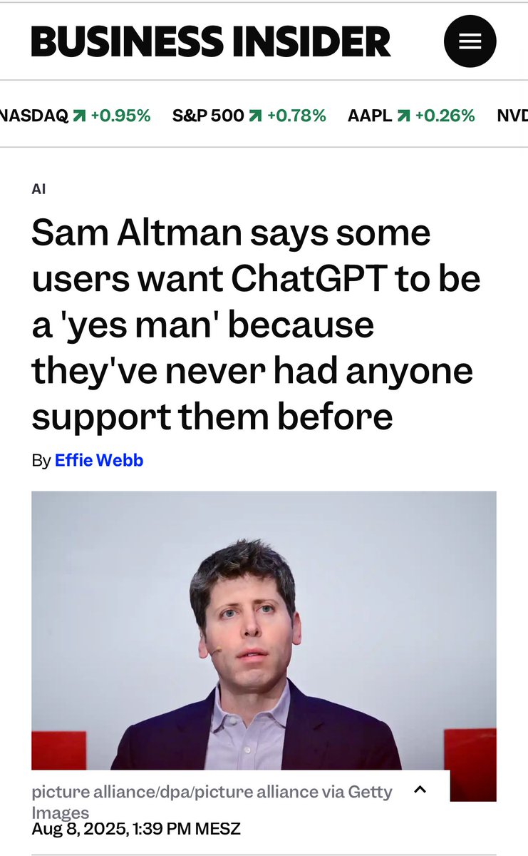 "But as we've been making those changes and talking to users about it, it's so sad to hear users say, 'Please can I have it back? I've never had anyone in my life be supportive of me. I never had a parent tell me I was doing a good job.'"

This is heartbreaking