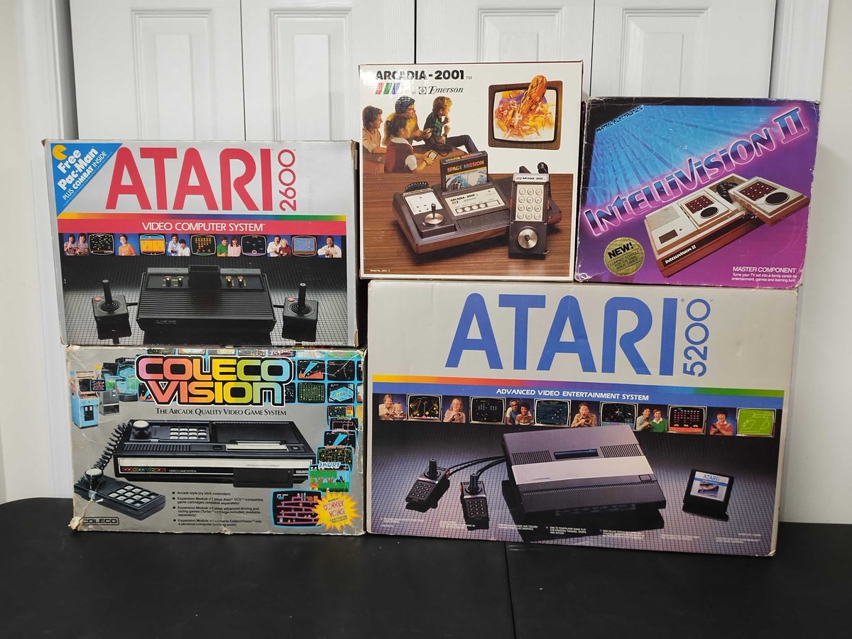 Atariboy1's tweet image. Gaming Class Of 1982.

Picture this, it&apos;s 1982 at age 10 and the whole year was full of fun gaming from arcades, home consoles, home computers and hand helds. Every games and units posted here in photos are my from 82 in the US only as others from Europe and Asia we never gotten.