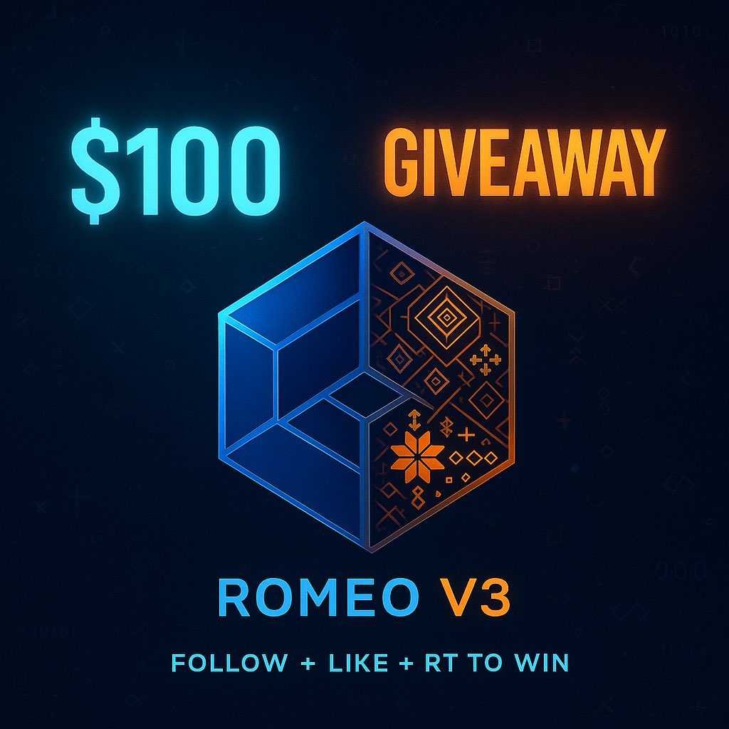 <a href="/TensorLabsAI/">Tensor Labs</a> 

🚨 $100 GIVEAWAY 🚨

Romeo V3 is live and we’re celebrating.

how to enter:
1. Follow <a href="/TensorLabsAI/">Tensor Labs</a> + <a href="/startedwithzer0/">EN•DRX</a> 
2. Like + RT this tweet
3. Tag 2 friends

💵 winner announced in 48h
📈 build smarter. code faster. ship together.