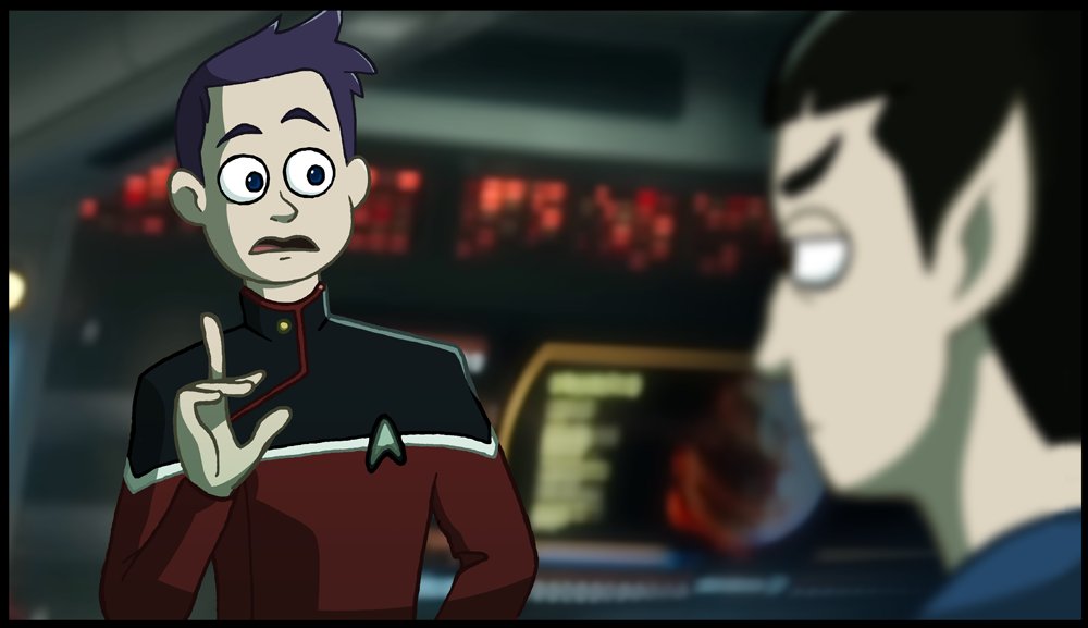 MonvanaComic's tweet image. I keep seeing this screenshot on YouTube so I drew it 
#StarTrekLowerDecks
