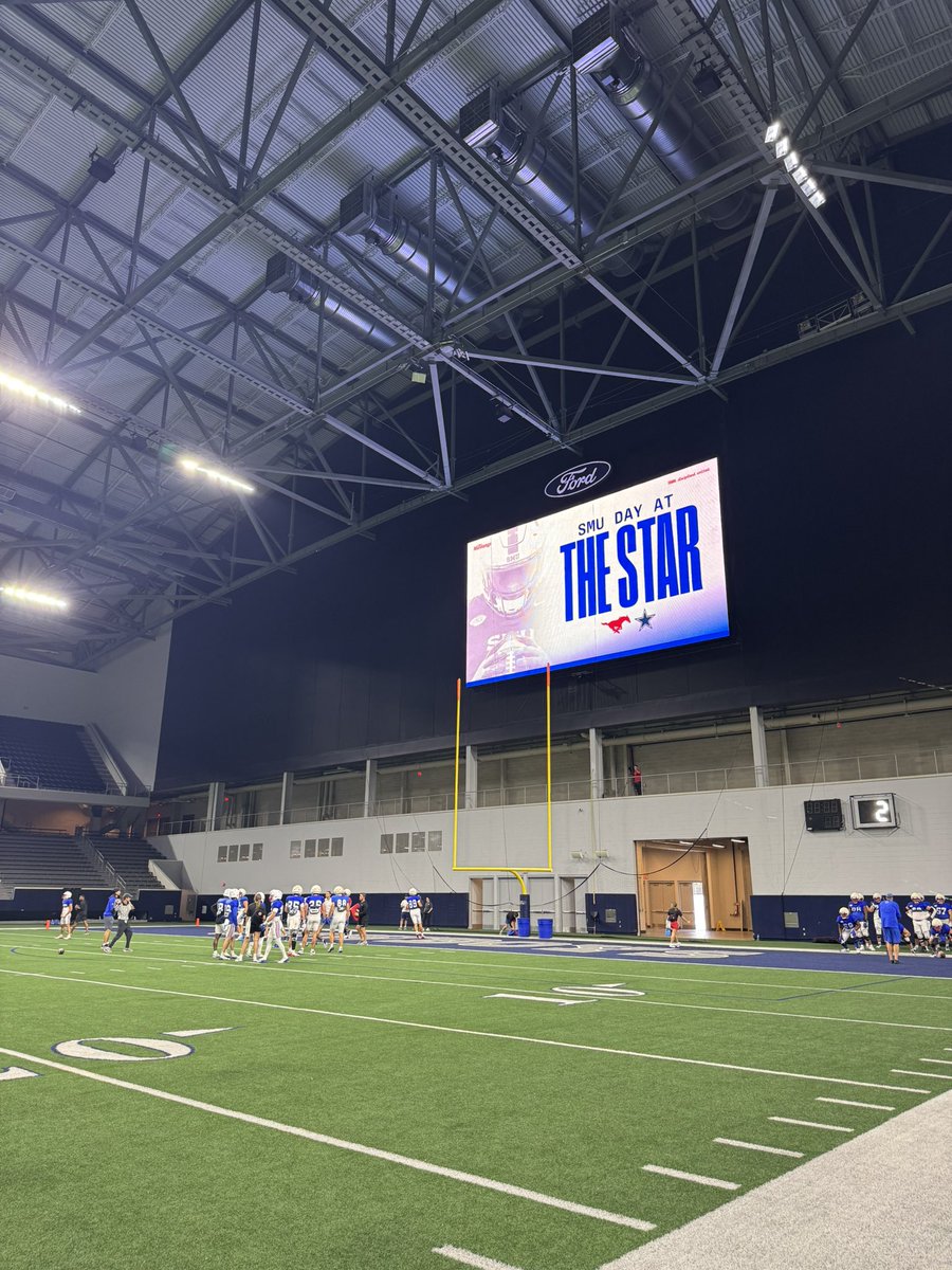 While the Cowboys are off in Oxnard, SMU is taking over The Star here in Frisco for today’s fall camp practice.