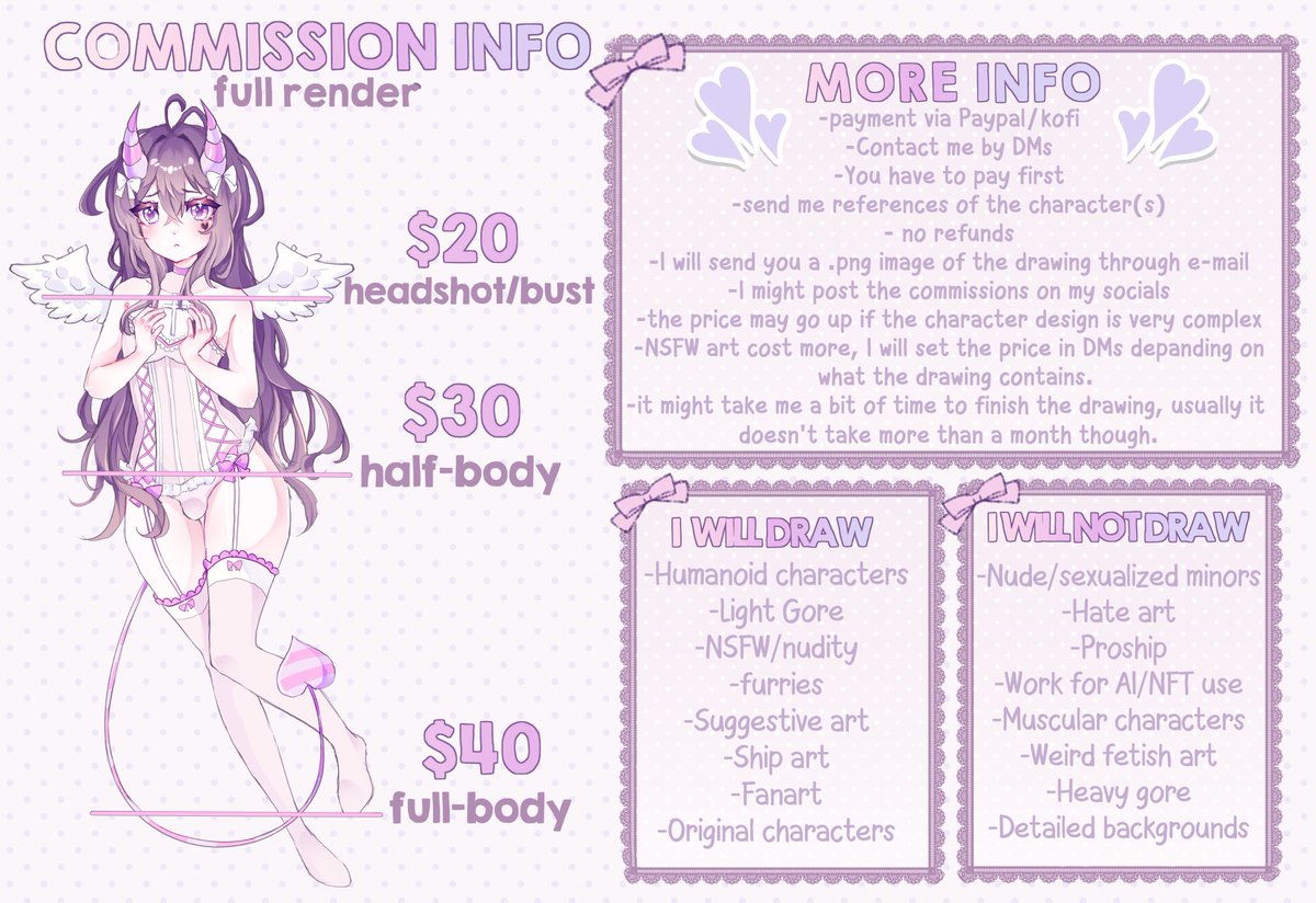 Lu ( ˶°ㅁ°) !! ‼️COMMS OPEN‼️ tweet media