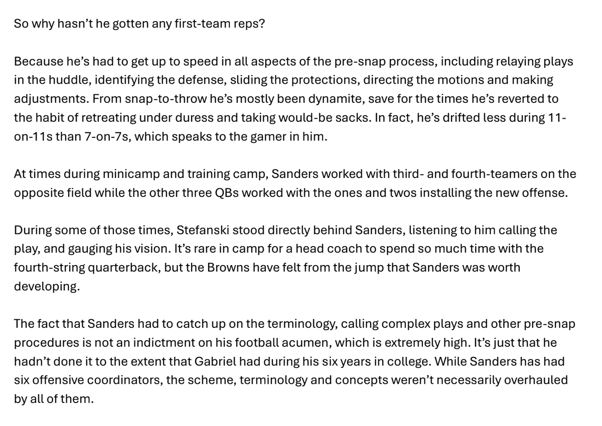 Joe Thomas (@joethomas73) on Twitter photo For everyone pushing the “Browns are setting <a href="/ShedeurSanders/">Shedeur Sanders</a> up to fail” nonsense — read <a href="/MaryKayCabot/">Mary Kay Cabot</a>.
He’s learning a brand-new offense, mastering NFL pre-snap reads, and the staff is clearly invested in his development.
Sometimes “sabotage” is just you closing your eyes to For everyone pushing the “Browns are setting <a href="/ShedeurSanders/">Shedeur Sanders</a> up to fail” nonsense — read <a href="/MaryKayCabot/">Mary Kay Cabot</a>.
He’s learning a brand-new offense, mastering NFL pre-snap reads, and the staff is clearly invested in his development.
Sometimes “sabotage” is just you closing your eyes to