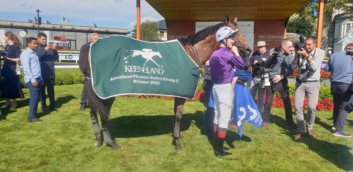 Quick Group race double <a href="/curraghrace/">The Curragh Racecourse</a> for <a href="/AMurrayRacing/">Adrian Murray</a>, <a href="/DavidEgan99/">David Egan</a> and <a href="/amoracingltd/">Amo Racing</a> as Power Blue is 10/1 winner of Group 1 <a href="/keeneland/">Keeneland</a> Phoenix Stakes