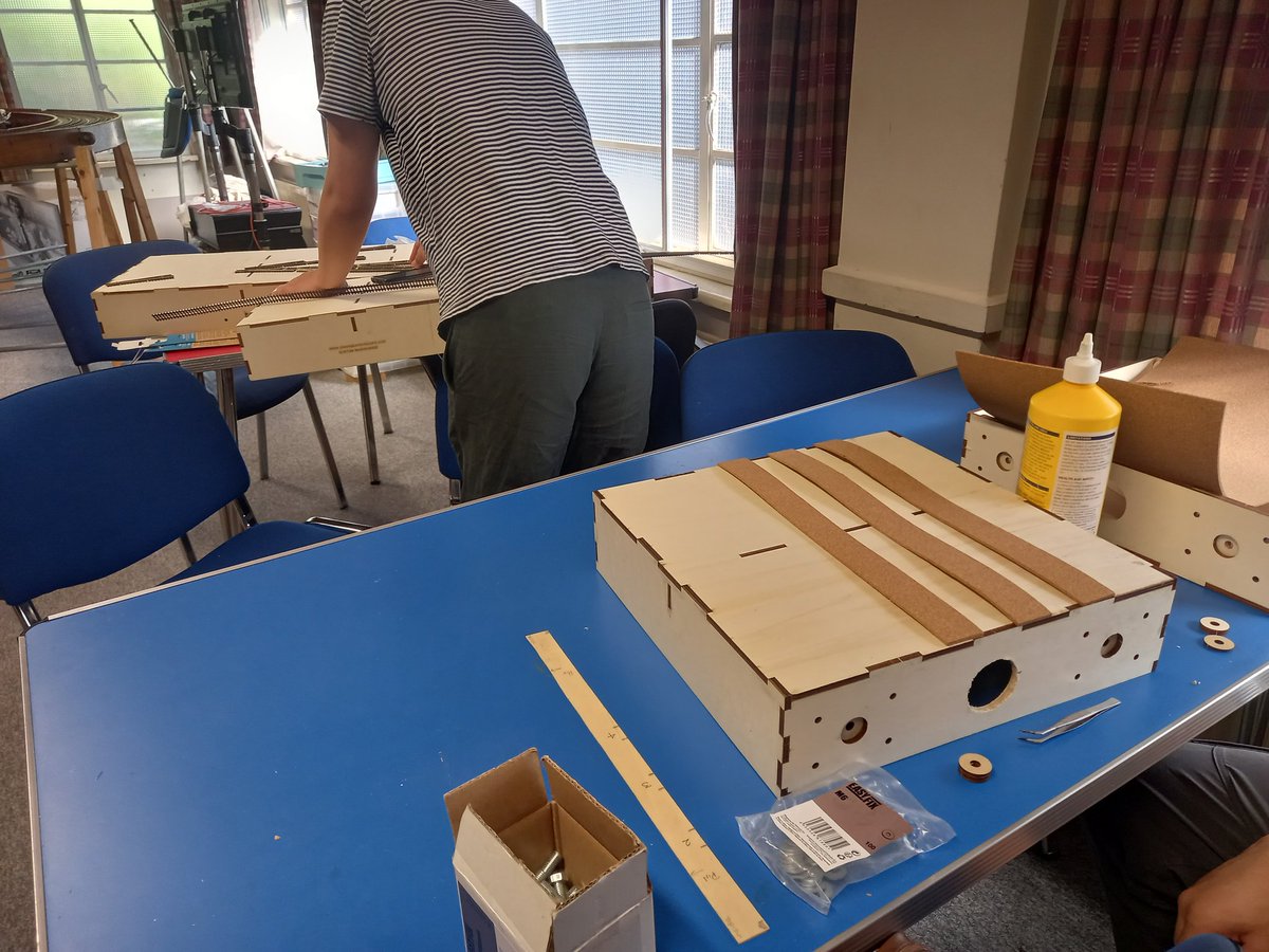 Lots of activity on the junior <a href="/ModelRailClub/">Model Railway Club</a> modular layout.  Spot the odd one out!!