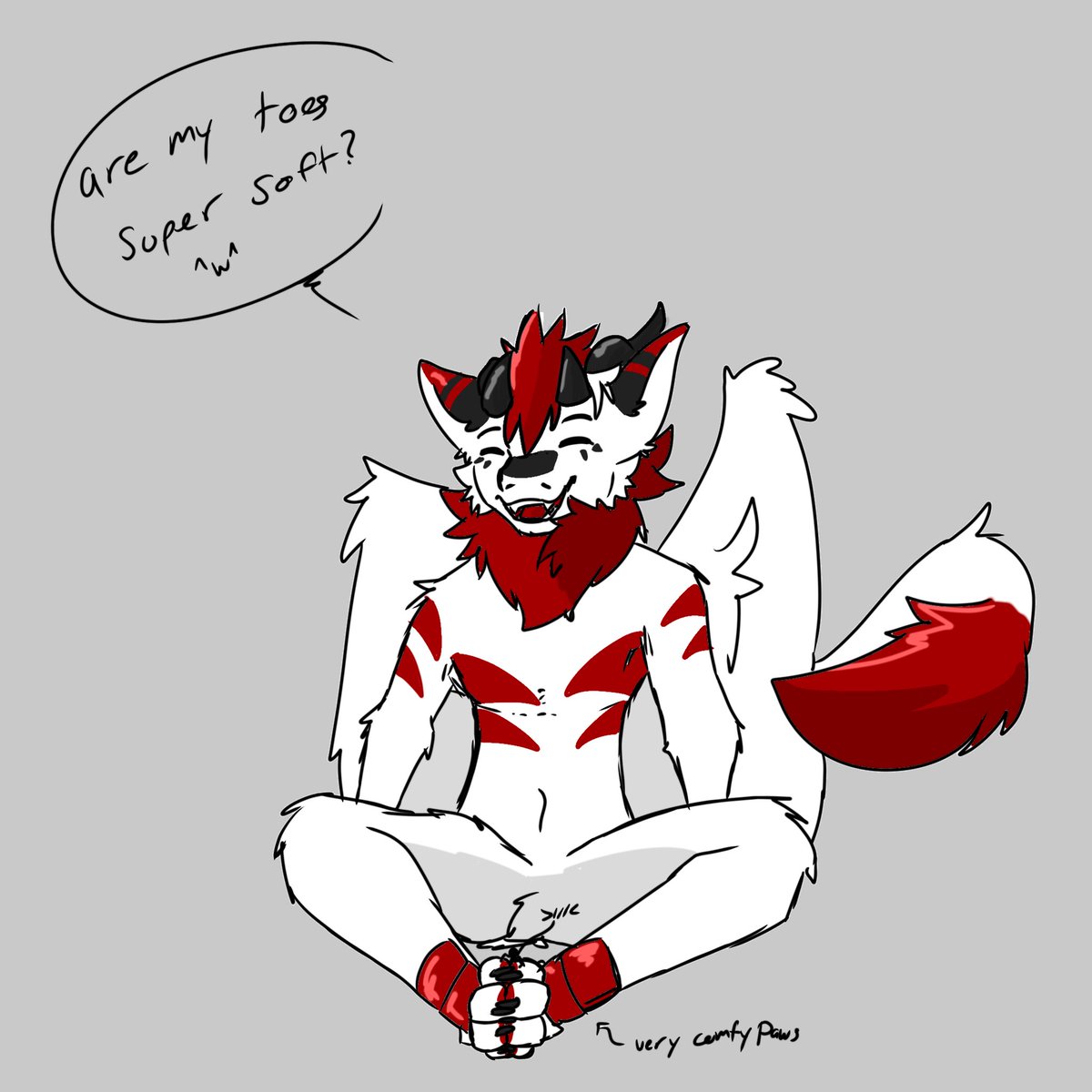 oversized red dergy with soft paws (@ashenfluff4546) on Twitter photo Me to my followers Me to my followers