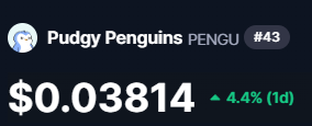 0nchainWild's tweet photo. Just copped some Pudgy Penguins π§π°... now Iβm officially a penguin owner with more drip than an iceberg πβοΈ.
Let's see if these little guys can out-ice my portfolio. π§πΈ
#PenguinGang #PudgyPenguins https://t.co/9If0eAu6TH