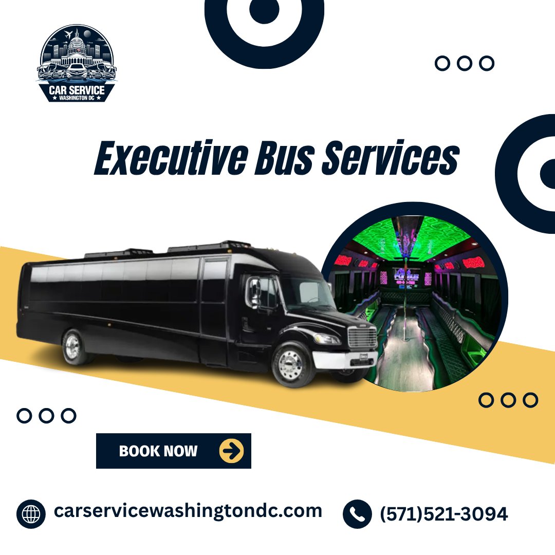 CarServiceWDC's tweet image. Executive Bus Service by Car Service Washington DC
Book your ride today:(571)521-3094
Visit Us:carservicewashingtondc.com
#CarServiceWashingtonDC #executivebusservice #luxurygrouptravel #corporatetraveldc #executivetravel #viptravel #corporateevents #TravelInStyle #businesstraveldc