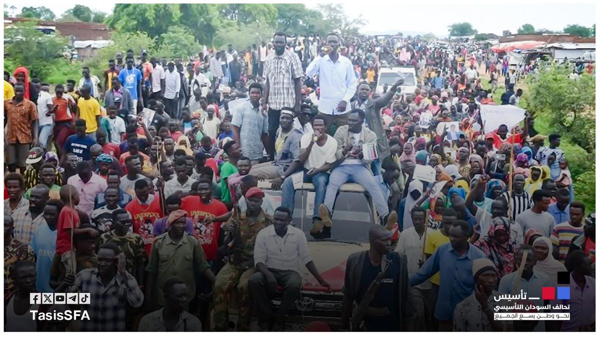 Ivadleber's tweet image. On Saturday August 9, residents of Kauda town in South Kordofan showed their support for Government of Peace and Unity. #Tasis #GoPU #Kauda #PopularMovement