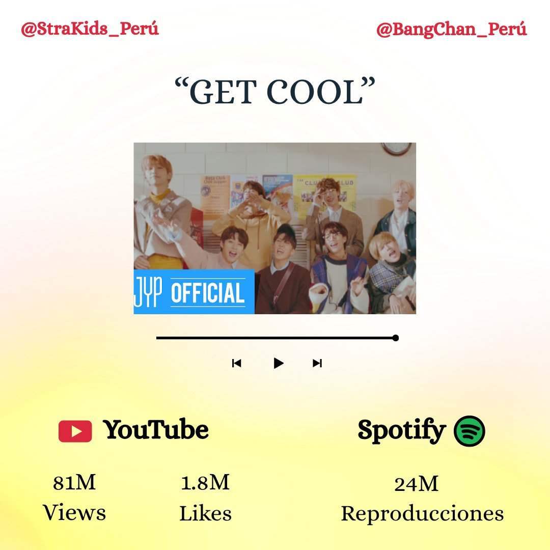 🎨 RANDOM]  #Stay hoy toca hacerle stream a #GetCool 🥳

🔴Youtube youtube.com/watch?v=BcXwZE… 
🟢Spotify open.spotify.com/intl-es/track/… 
----
#BangChan #방찬
#스트레이키즈 #StrayKids #ストレイキッズ
#chanie #straykidsperu
#stay_tuned
✩YAM✩//  <a href="/BangchanPeru_/">BangChan - Perú 🇵🇪</a>