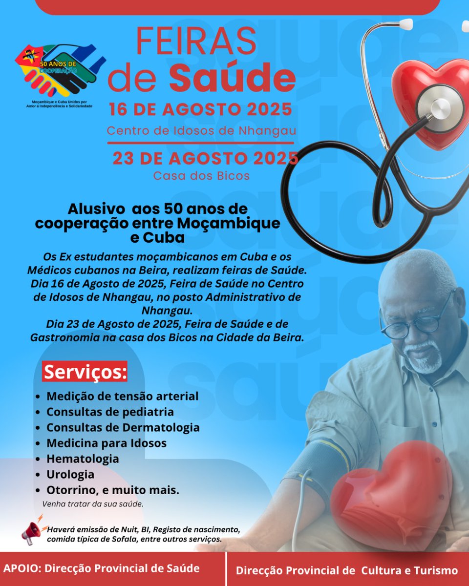 <a href="/BMCMzBeira/">Brigada Médica Cubana en Beira, Mozambique</a> <a href="/CubacooperaMzb/">Brigada Médica Cubana en Mozambique</a> <a href="/DiazCanelB/">Miguel Díaz-Canel Bermúdez</a> <a href="/EmbaCubaMOZ/">Embaixada de Cuba em Moçambique</a> <a href="/HenryLopezJi20/">Henry López Jiménez</a> <a href="/japortalmiranda/">José Angel Portal Miranda</a>